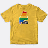 Pride Love Maine T-Shirt Adult Unisex S-2X