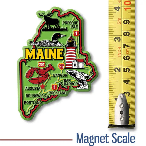 Maine Colorful State Magnet Collectible Made in the USA