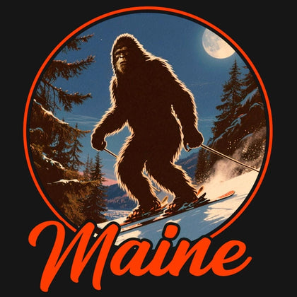 Maine Bigfoot Ski Adult Sweatshirt-Unisex Sizes S to 2xl