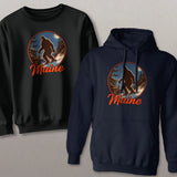 Maine Bigfoot Ski Adult Hoodie-Unisex Sizes S to 2xl