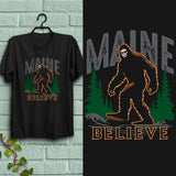 Maine Explore and Believe Bigfoot Adult Unisext-Shirt