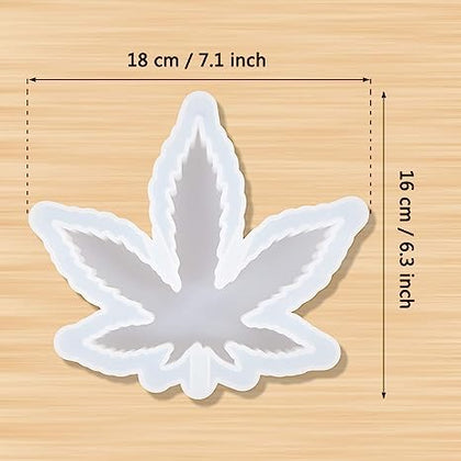 Maple Leaf Ashtray Mold, CCOZN 1 Pack Ashtray Resin Mold Weed Silicone Ashtray Resin Mold Unbreakable Resin Casting Mold for DIY Making