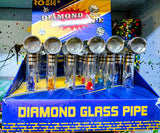 Volcanee Diamond Glass Pipe-Assorted Colors-RG1005