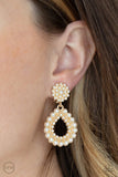 Discerning Droplets - Gold-Paparazzi Earring