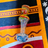 Rasta Fumed Mushroom Chillum w/Maria