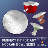 Hookah Foil with Holes, Aluminum Foils Pre-Punched, Heavy Duty Aluminum Foil Cover for Hookah Bowl Accessories (100 Foil Sheets).