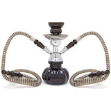 9" Pumpkin 2 Hose Hookah Black