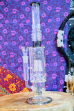 14” Rock Glass Dual Perc Waterpipe w/Black Accents-RS367