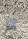 6" Rock Glass Waterpipe | Single Perc | Bent Neck | 14mm | Purple