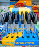 5” Rock Glass Pyrex Glass Straw