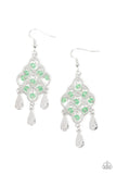 Sentimental Shimmer - green-Paparazzi Earring