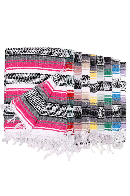 Authentic Artisanal Mexican Falsa Blanket--54" x 66"--Made in Mexico