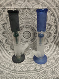 13" Waterpipe | Straight Tube Style | Tree Perc | Frosted Design