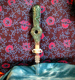 7" Spiral Donut Hole Nectar Collector-Teal-V1052N