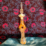 7" Spiral Donut Hole Nectar Collector-Pink/Orange Fume-V1022N