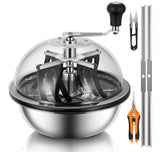 VIVOSUN 13 inch Bud Leaf Bowl Trimmer- Clear Visibility Dome, Sharp Stainless Steel Blades for Spin Cut & Solid Metal Gear Box, Hand Pruner Included (Upgraded Version)