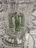 7" Waterpipe | 4-Arm Perc | Bent Neck | 14mm | Green
