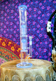 16" Dual Tree Perc Waterpipe w/Ice Catch & Perwinkle Blue Accents-RS300
