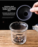 Styleman | Ashtray with Lid for Cigarette | Glass Ash Tray Outdoors | Ash Holder for Smokers