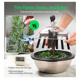 VIVOSUN 13 inch Bud Leaf Bowl Trimmer- Clear Visibility Dome, Sharp Stainless Steel Blades for Spin Cut & Solid Metal Gear Box, Hand Pruner Included (Upgraded Version)