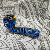 Blue Multi-Color Spin Rake Look Sherlock Pipe
