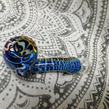 Blue Multi-Color Spin Rake Look Sherlock Pipe
