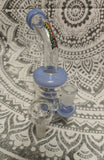 6" Rock Glass Waterpipe | Single Perc | Bent Neck | 14mm | Purple