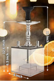 KITOSUN 2 Hose Acrylic LED Hookah Set - Cube Design with Vulcan HMD & Silicone Phunnel Bowl, Multicolor Light Up Shisha, Complete Party Hookah Kit with Accessories