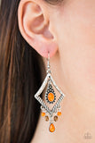 Southern Sunsets - Orange-Paparazzi Earrings