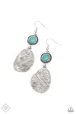 HOMESTEAD on the Range - Blue-Paparazzi Earring