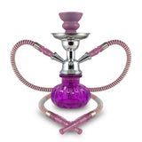 9" Pumpkin 2 Hose Hookah Purple