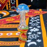 Rasta Fumed Mushroom Chillum w/Maria