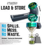 Mamba Original Electric Spice Grinder, USB Rechargeable One-Hand Herb & Spice Mill with Aluminum Teeth, Portable Kitchen Grinder, Cone Filling grinder, auto cone fill