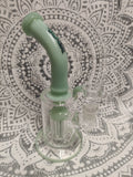8” Rock Glass Waterpipe | Single Tree Perc | Bent Neck | Green