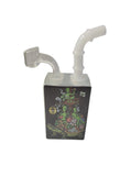 Alien theme water pipe | juice box design | comes with built-in banger | 7.5"