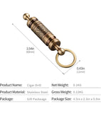 CIGARLOONG Cigar Punch Retractable and Screw Out Punch-2 Size Blades Cigar Hole Opener-Smoking Accessories (Gold)