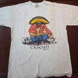 Vintage 1980s Sh*t Happens T Shirt Cancun Mexico Size Large