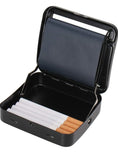 Automatic Rolling Box, Cigarette Rolling Machine Portable Metal Box for Rolling Tobacco, Smoking Roller and Storage Case (Black)
