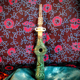 7" Spiral Donut Hole Nectar Collector-Teal-V1052N