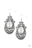 Garden Gondola Ride - white - Paparazzi earrings