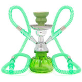 9" Pumpkin 2 Hose Hookah Green