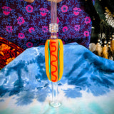 7.75" Hot Dog Glass Dab Straw-H224