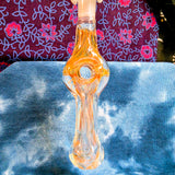 7" Spiral Donut Hole Nectar Collector-Pink/Orange Fume-V1022N