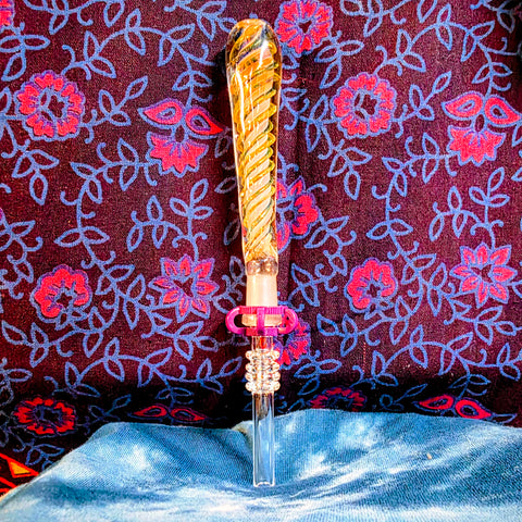 Nectar I/O Straw with 10MM Tip-Blue/Pink Gold Fume-V951N