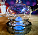 7” Globe Recycler Waterpipe w/Black&Periwinkle Blue Accents-MK104