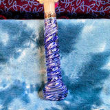 Nectar I/O Straw with 10MM Tip-Blue/White Swirl-V1037N