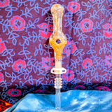 7" Spiral Donut Hole Nectar Collector-Pink/Orange Fume-V1022N