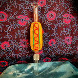 7.75" Hot Dog Glass Dab Straw-H224