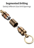 CIGARLOONG Cigar Punch Retractable and Screw Out Punch-2 Size Blades Cigar Hole Opener-Smoking Accessories (Gold)