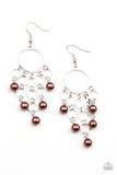 When Life Gives You Pearls - brown-Paparazzi Earring